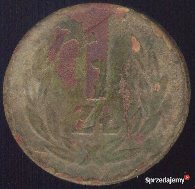 Polska 1 złoty z 1949 miedzionikiel Brwinów