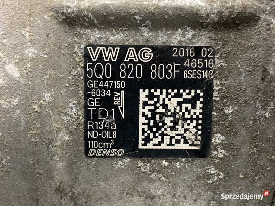 SPRĘŻARKA KLIMATYZACJI VW GOLF VII 5Q0820803E 16 sprzedam