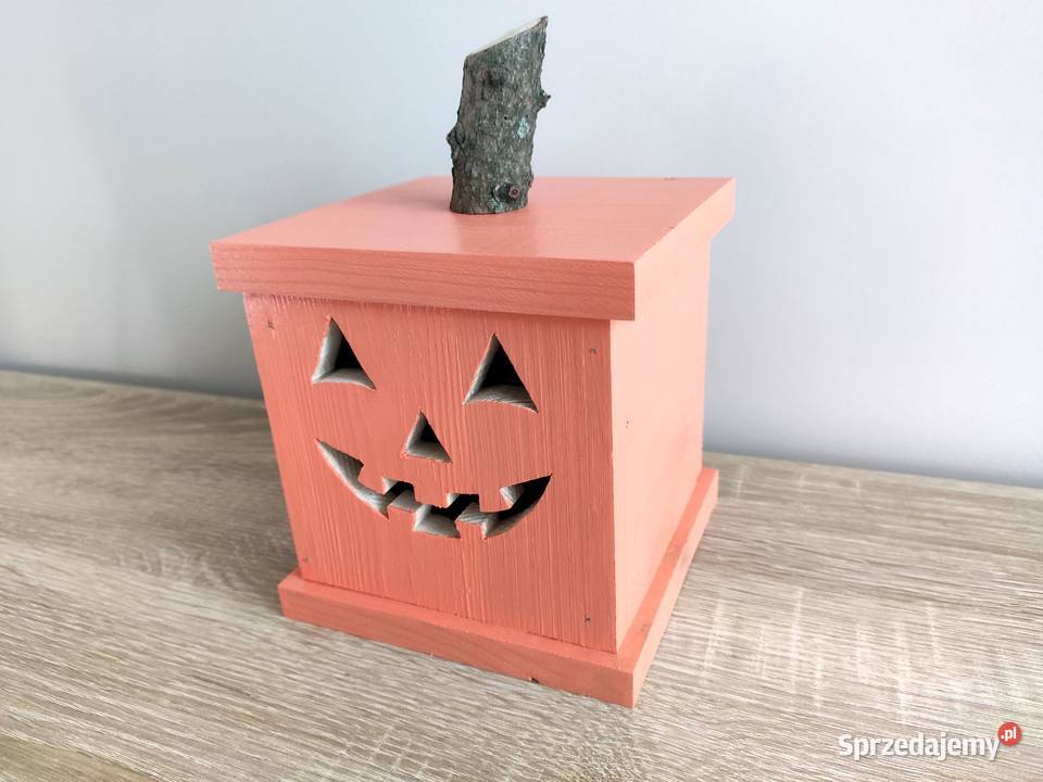 Lampion Halloween Jackolantern drewniany Halloween Tuchola