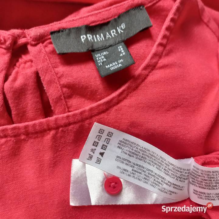 Sukienka czerwona Mini len r 3840 bawełna stan podlaskie Białystok