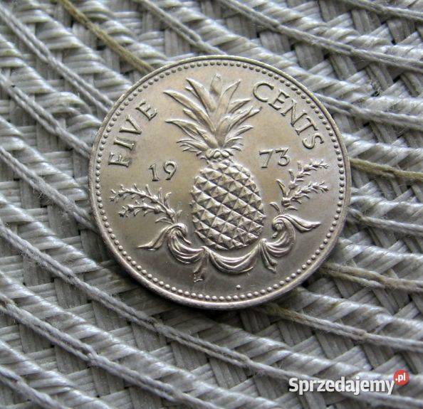 Bahama 5 Cent 1973r Ładna Antyki, Sztuka, Kolekcje Kalisz