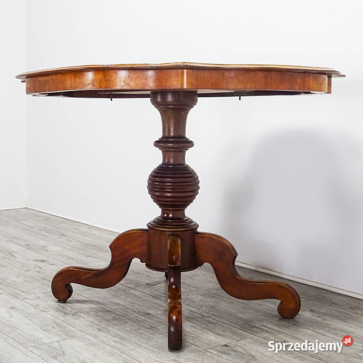 Stylowy Drewniany Stolik Owalny Stoliczek lity Meble Kalisz