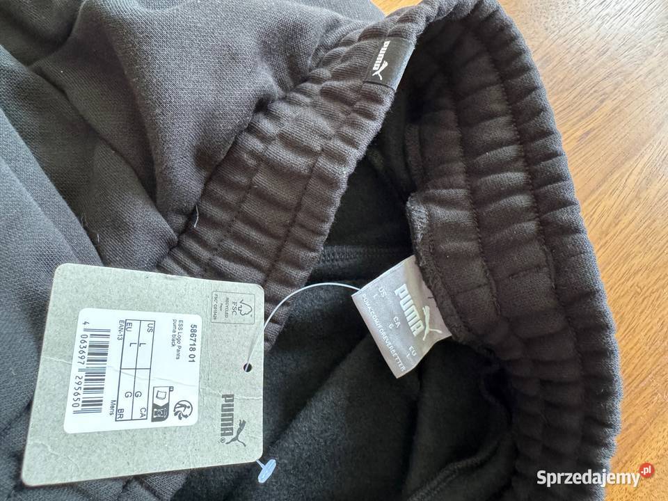 Spodnie dresowe Puma ESS LOGO czarne bawełna L Dąbie
