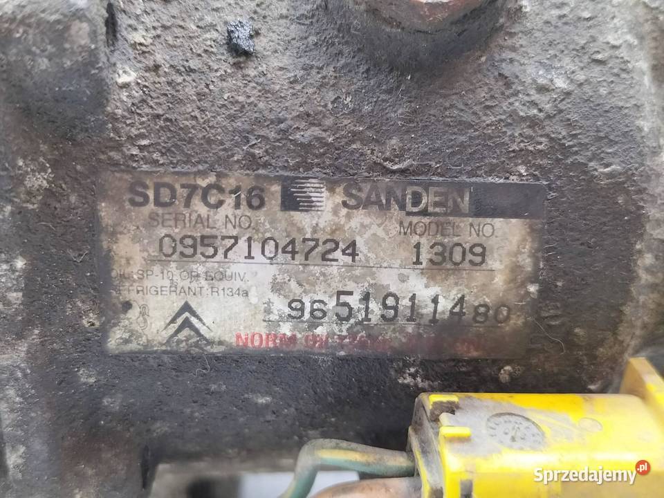 SPRĘŻARKA KLIMATYZACJI 9651911480 16 HDI Peugeot