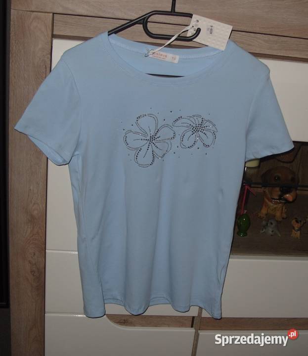 bluzeczka Baby BlueEBELIEVE cyrkoniowe kwiatki r