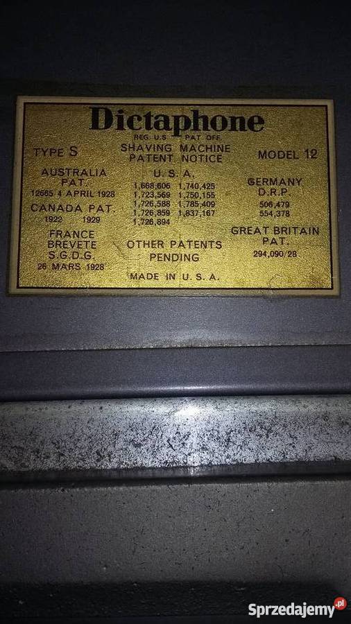 Dyktafon mechaniczny USA lata 20 eksponat