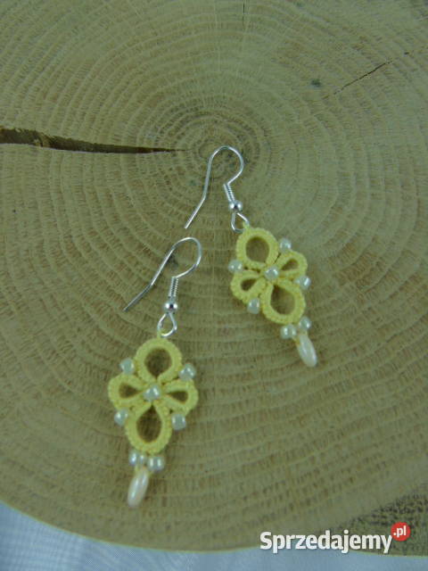 Kolczyki frywolitkowe różne wzory i kolory Wiśniowa sprzedam