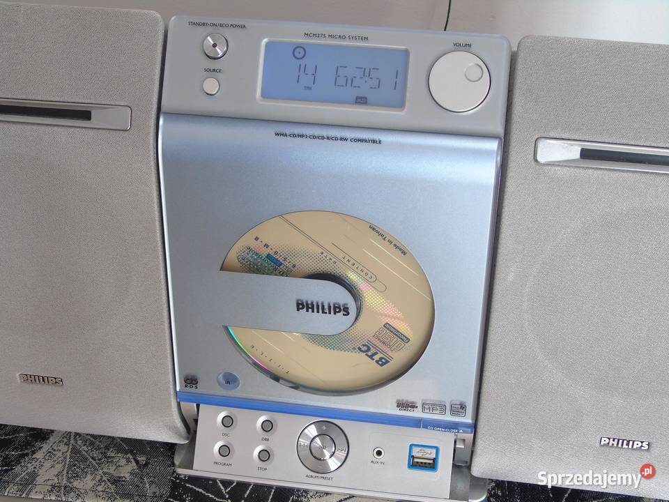 Wieża Philips CD USB mp3 kolumny sprawna DOSTAWA Jasło