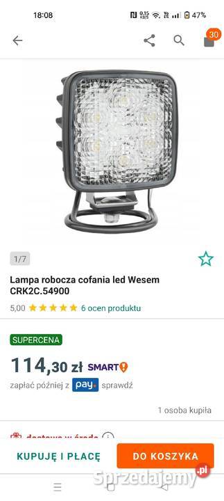 Lampa Robocza Cofania LED Wesem itp Bulowice