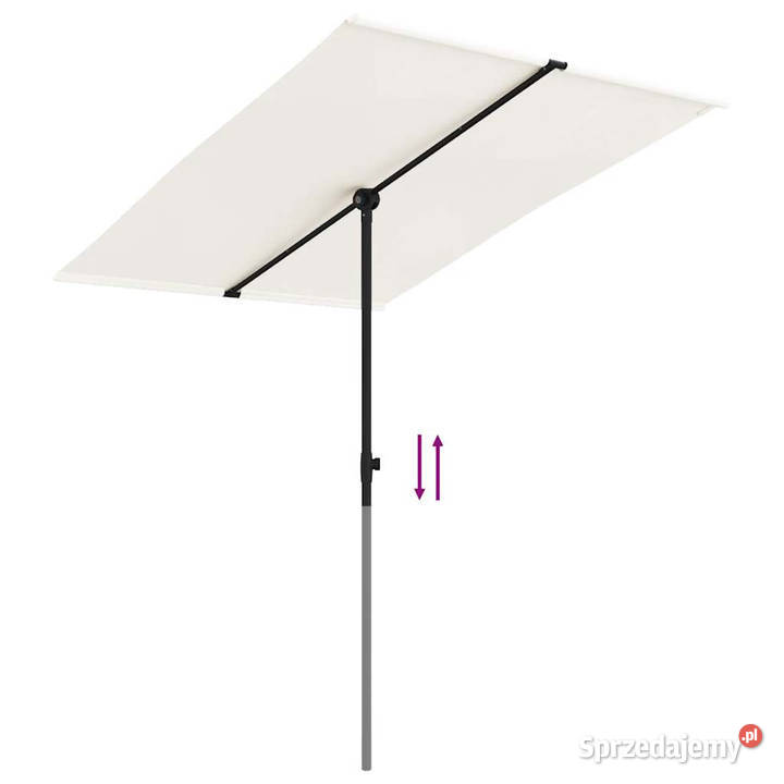 Parasol ogrodowy na aluminiowym słupku 2x15 m mazowieckie