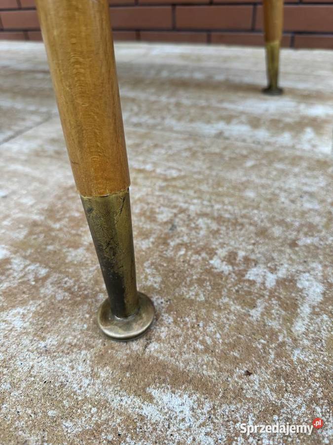 Stolik PRL vintage art deco rozkładany