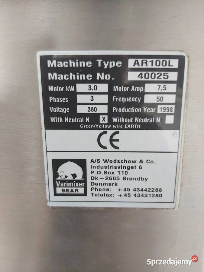 Ubijaczka cukiernicza Varimixer BEAR model AR Bydgoszcz