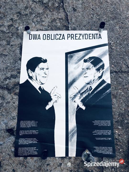 Plakat Dwa oblicza prezydenta Antykwariat Łowicz