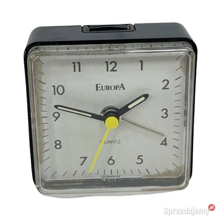 Budzik EUROPA Quartz vintage Niemcy czarny tworzywo sztuczne Warszawa sprzedam