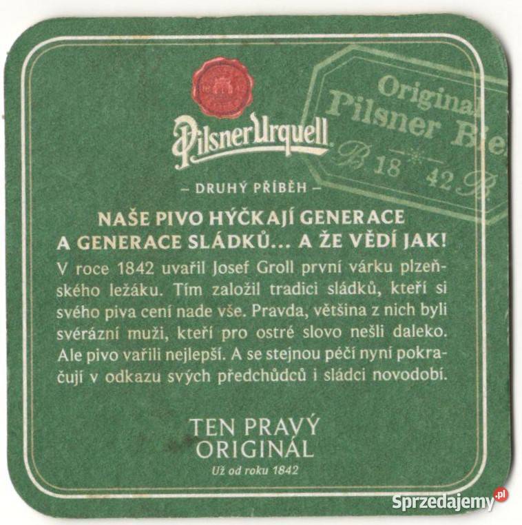 Pilsner Urquell podstawka do piwa 4 Gliwice sprzedam