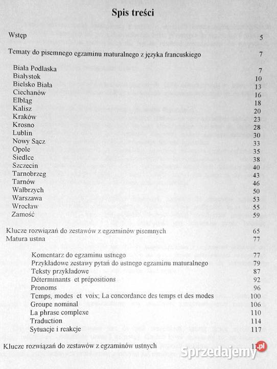 Tematy i zagadnienia maturalne z języka