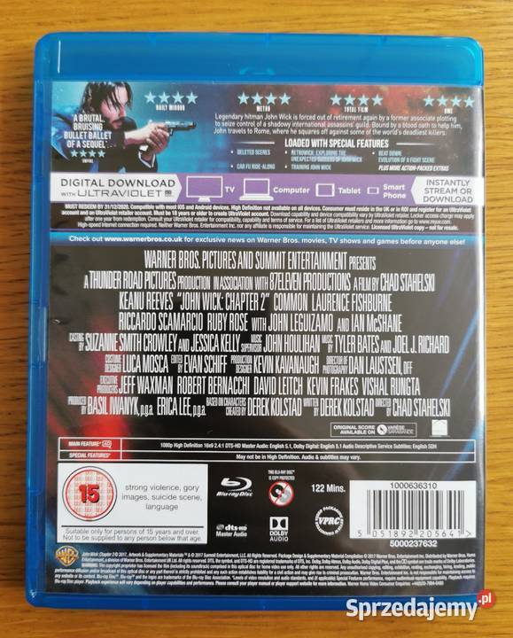 John Wick Chapter 2 John Wick 2 Bluray En 2017 Blu-ray Parzęczew