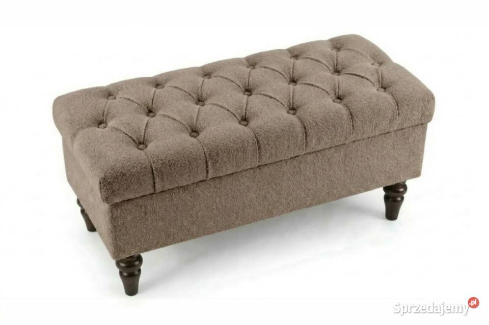 Pufa tapicerowana OLAF pikowana ze schowkiem Pufy i podnóżki warmińsko-mazurskie sprzedam