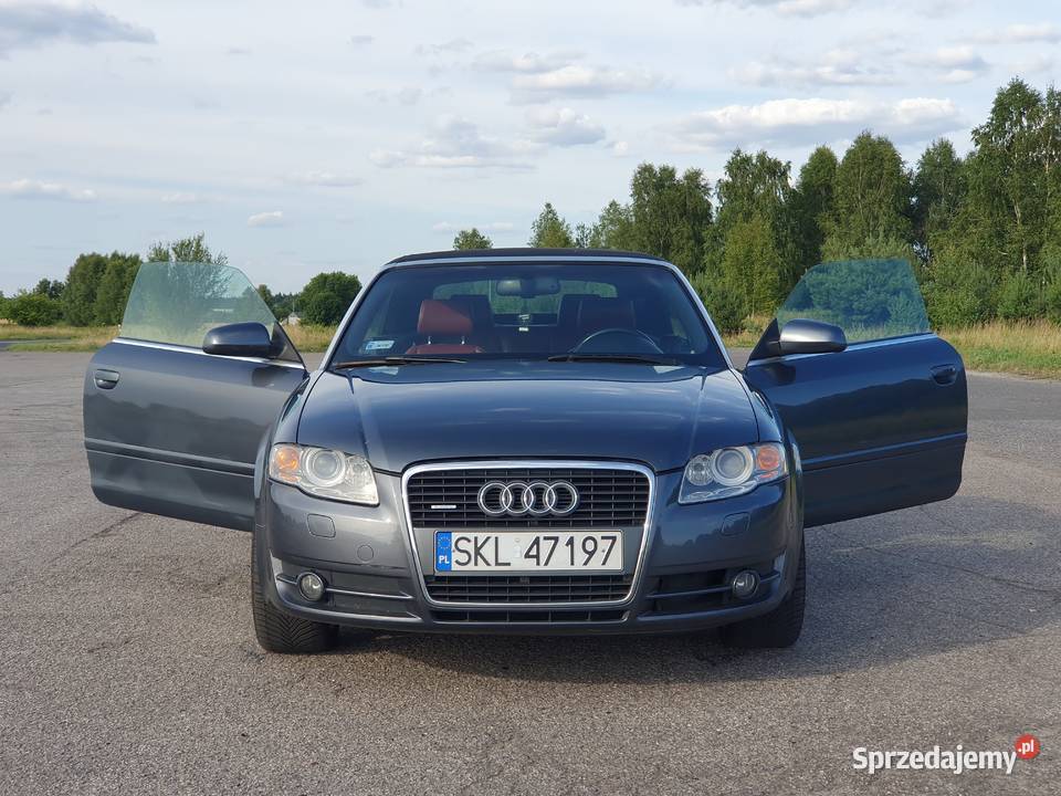 Audi A4 Cabrio stan czerwona skóra kabriolet nawigacja Kłobuck