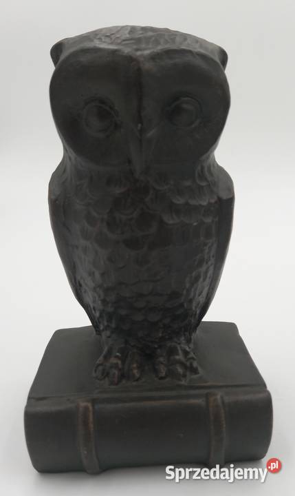 Dwie sowy ciężkie podpory pod książki Brąz Pozostałe Wrocław