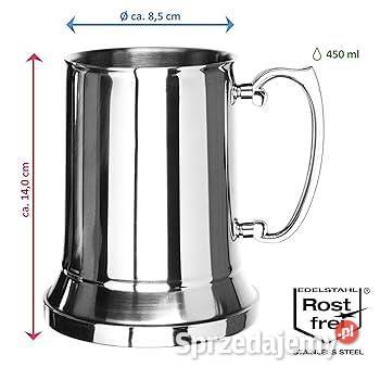 Rycerski Kufel do Piwa lekki ze stali Pozostałe