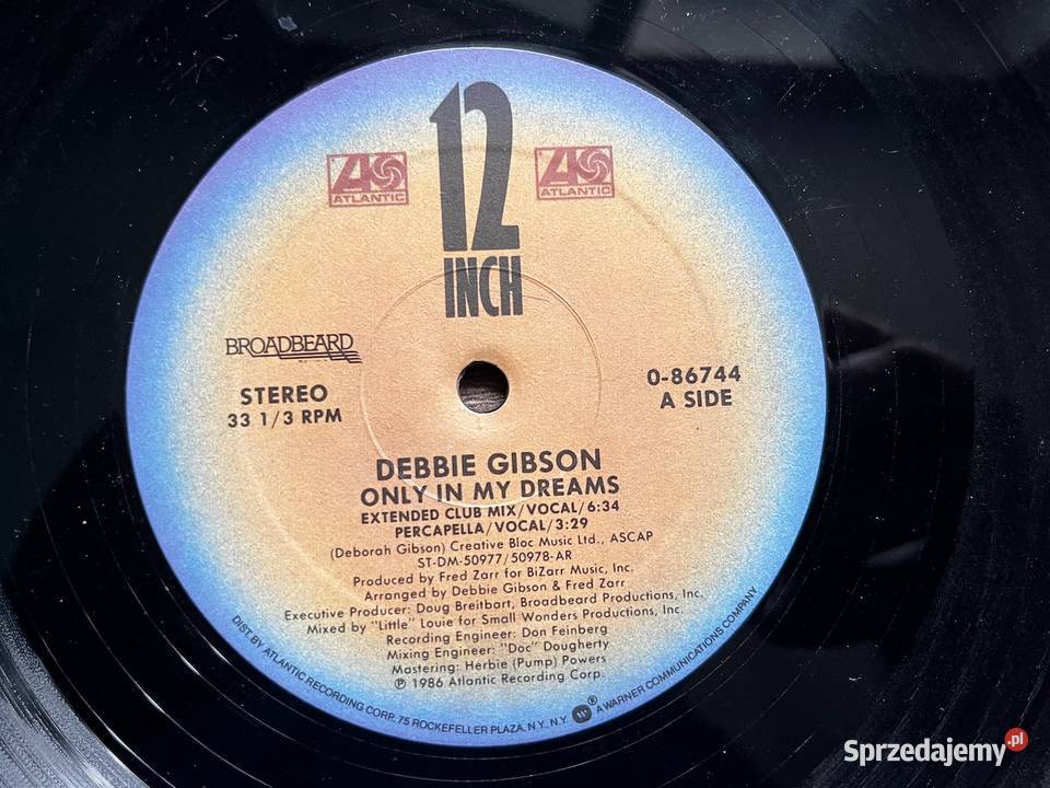 Debbie Gibson Only In My Dreams 12 Vinyl 1986 Płyty i kasety Błażejowice