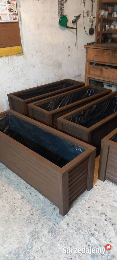 Donice drewniane kwietnik warzywniak dowolny mazowieckie Żeleźniki