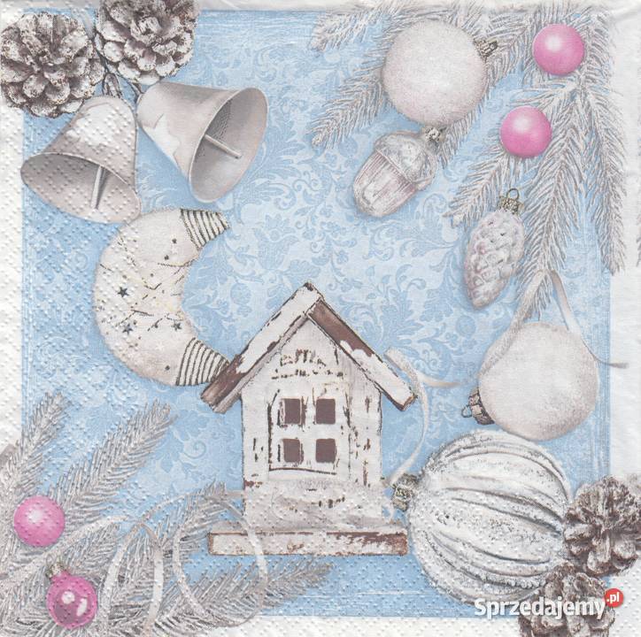 Dekupaż serwetki Boże Narodzenie Mikołaj Zima sprzedam