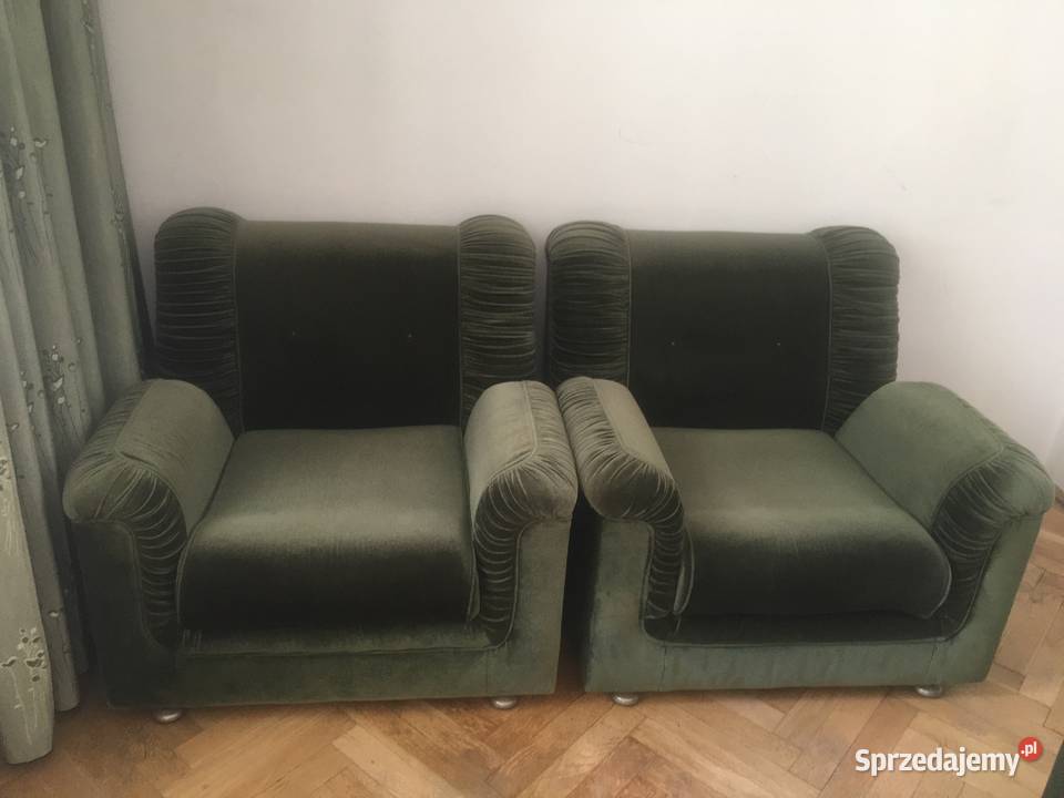 Komplet wypoczynkowy welurowy Warszawa