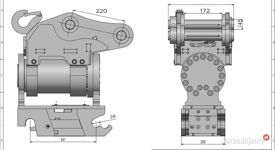 Szybkozłącze uchylne Powertiltt S40