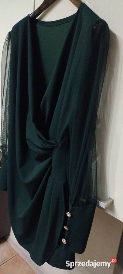 Sukienka w kolorze ciemnozielonym Ołówkowa  lubelskie Lublin