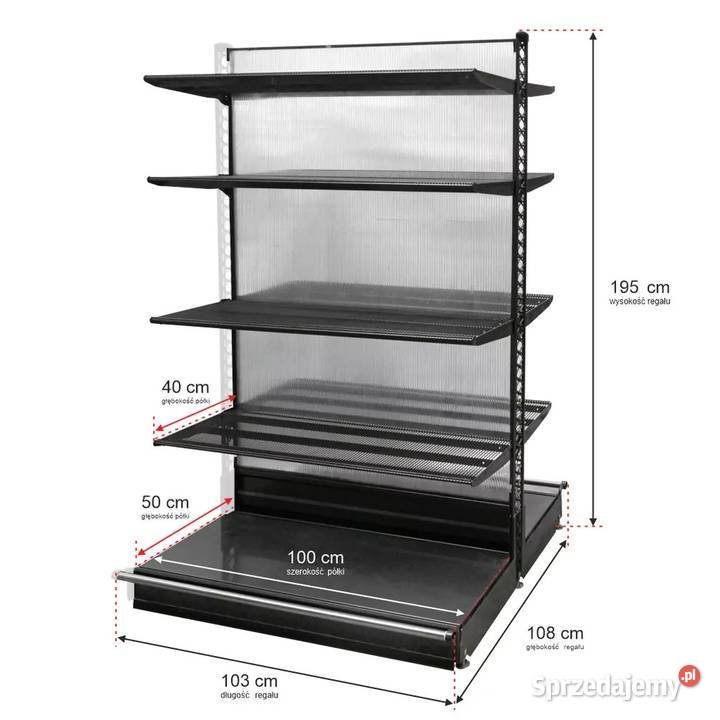 WANZL Regał Dwustronny H195 L103 8 Półek Moduł Chmielów