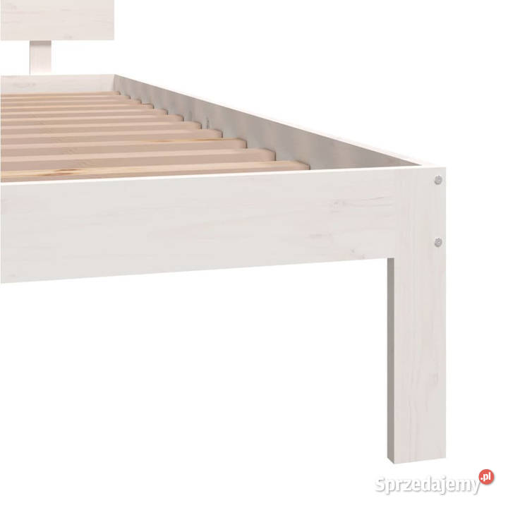 Rama łóżka biała lite drewno sosnowe 200 x 200 Meble Warszawa