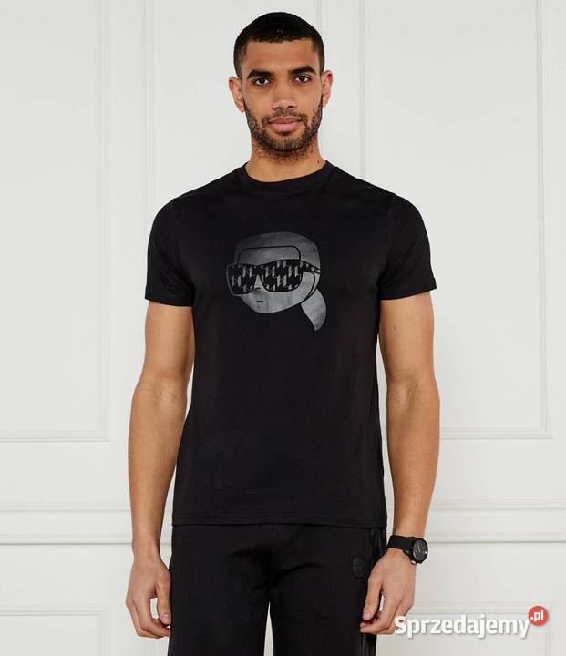 Tshirt męski Karl Lagerfeld czarny L nowy model Białystok