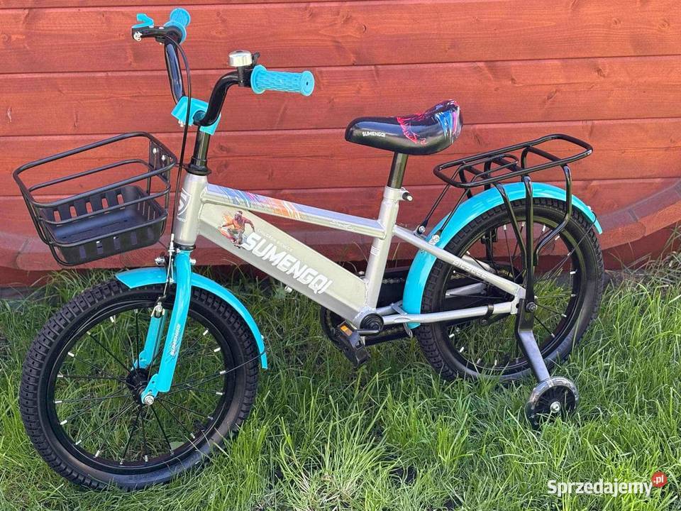 Rowerek 16 sumenqui srebrny czerwony turkusowy zachodniopomorskie Szczecin