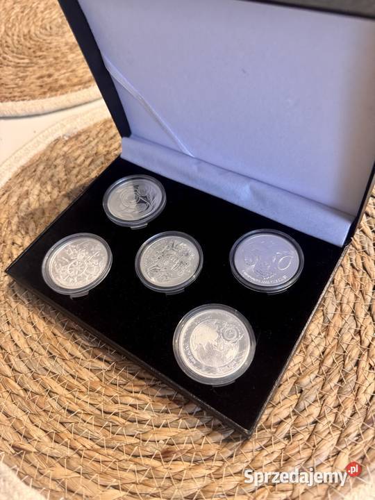 Monety 5 x 1oz 1555g czystego srebra na prezent mazowieckie Mińsk Mazowiecki sprzedam