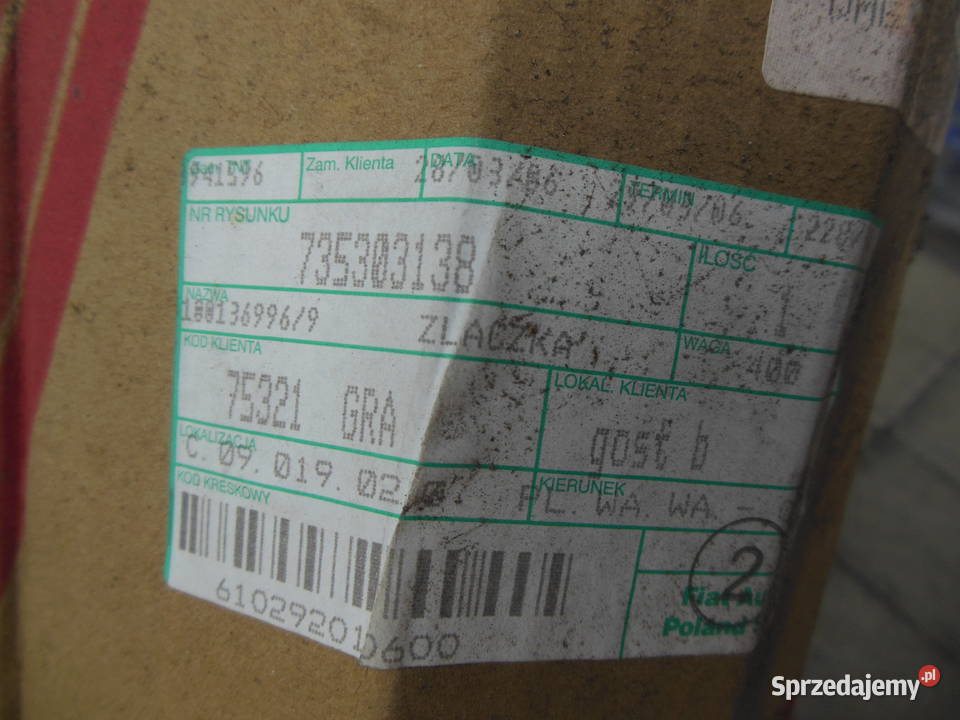 735303138 RAMKA przeciwmgielna lewa strona Fiat osobowe Kozy