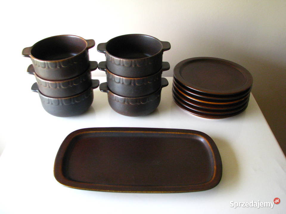 Kamionkowe miseczki z uszkami talerzyki i patera Brzegi