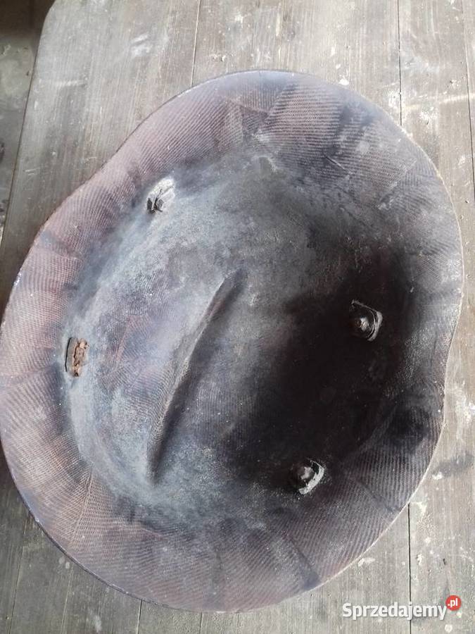 Stary hełm strażacki bakelitowy zabytek PRL Dąbrowa Górnicza