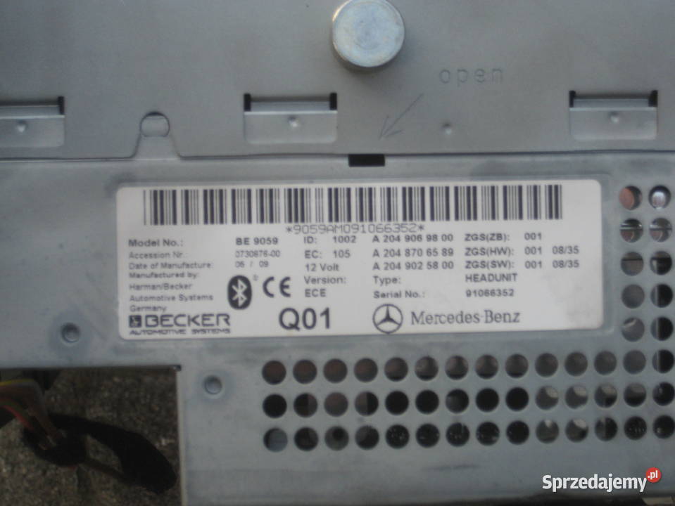 mercedes 204 c klasa 0710r radio nawigacja Rakoniewice
