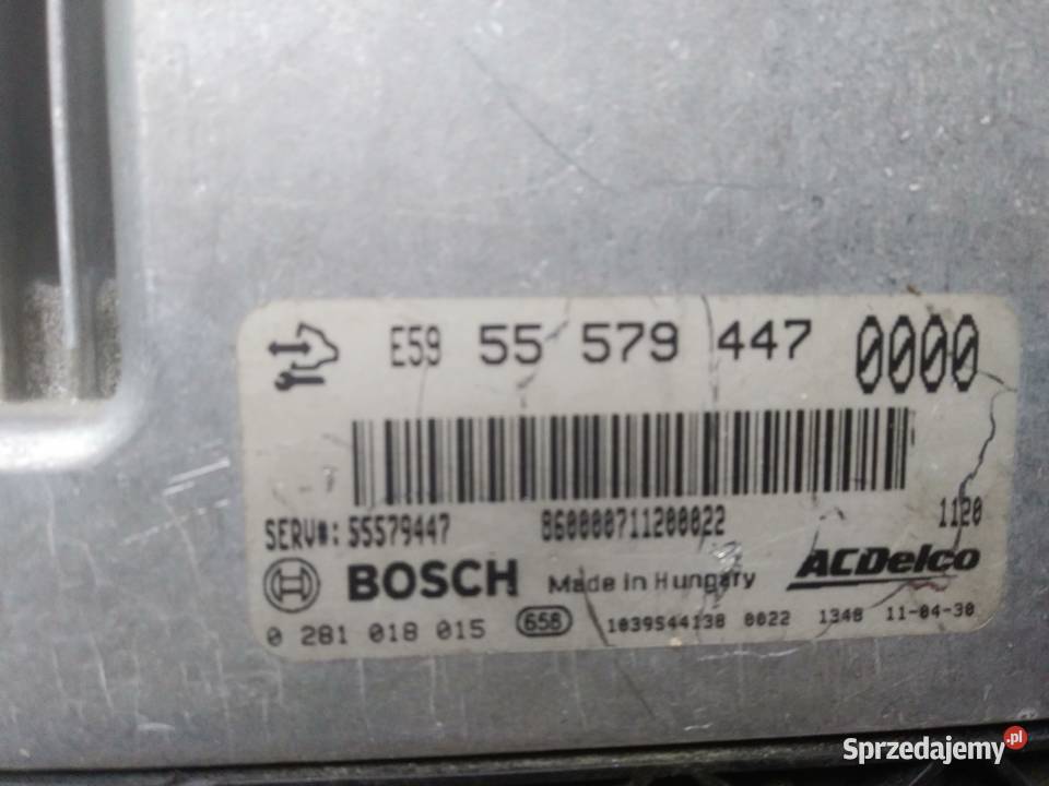 OPEL CORSA D 10 Sterownik silnika 55579447 Rok produkcji 2007 Komputery Dębno