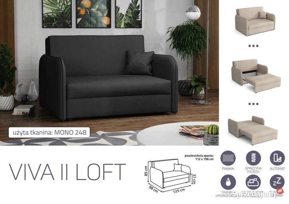 SofaKanapa Viva II Loft Darmowa dostawa Wieruszów