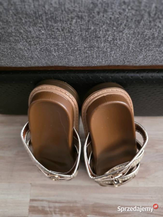 Ztote Plecione Klapki w Stylu Gladiatorek 38 Głogów sprzedam