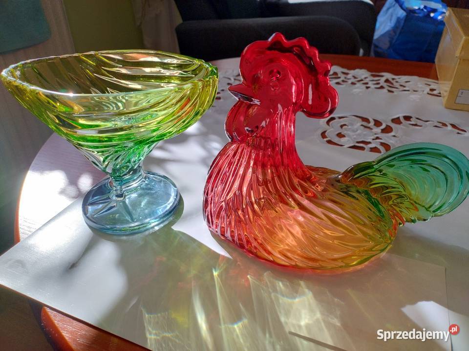 Kogut szklany kolorowy Żory sprzedam
