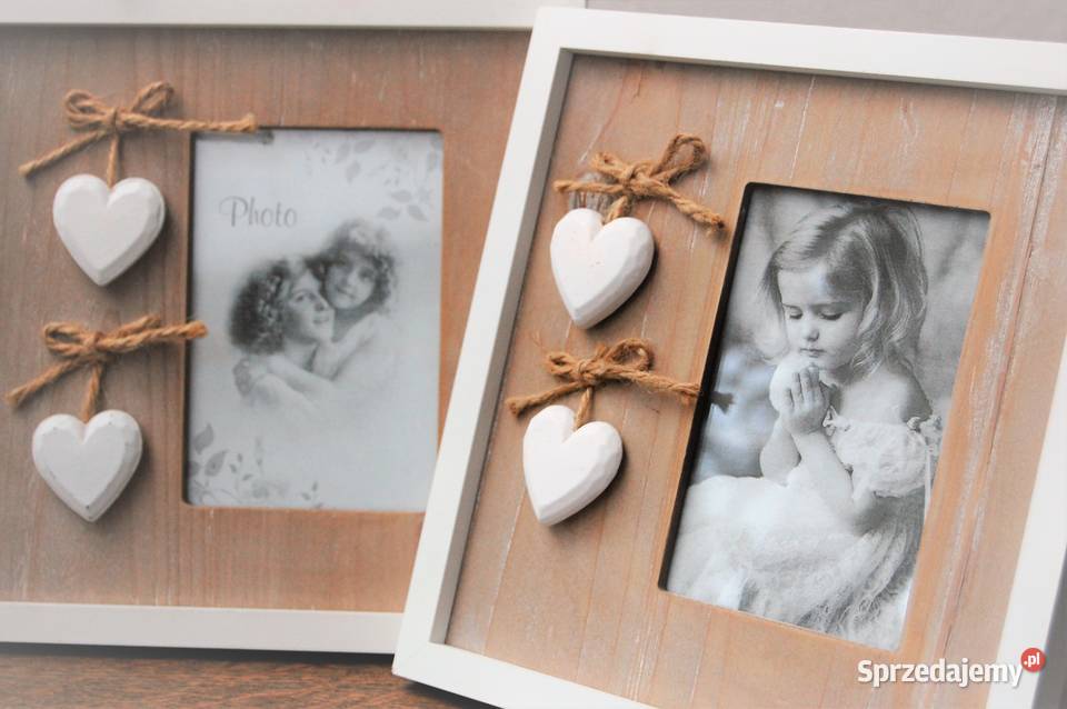 Ramka do zdjęć shabby chic drewniana z lubelskie