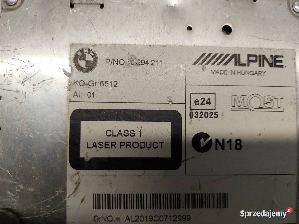 BMW 5 F11 Radio nawigacja navi 9294211JLK01