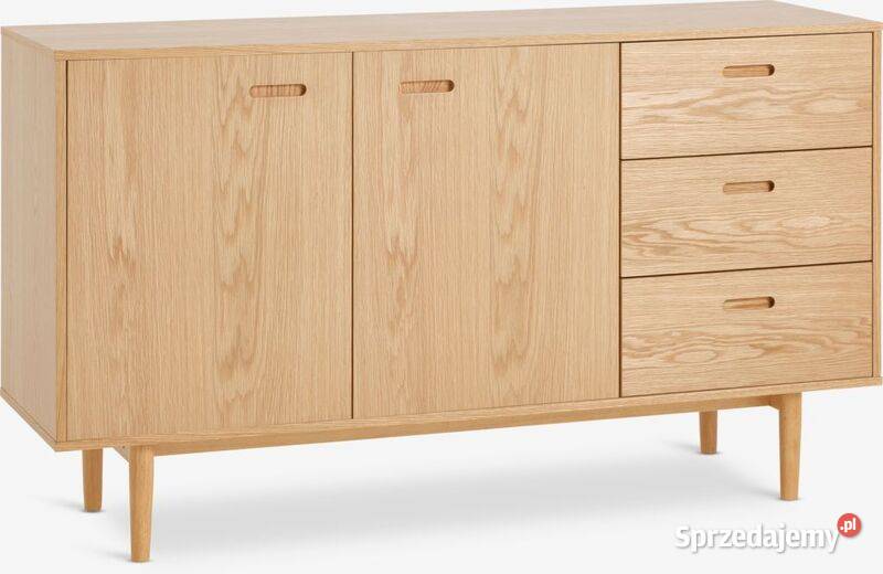 Komoda dębowa 150 3 szuflady 2 drzwi 85cm