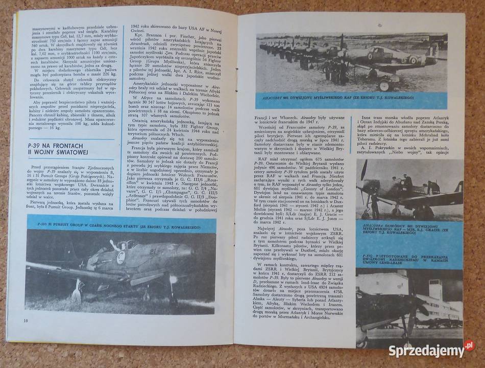W Bartoszewski Samolot myśliwski P39 Airacobra Warszawa