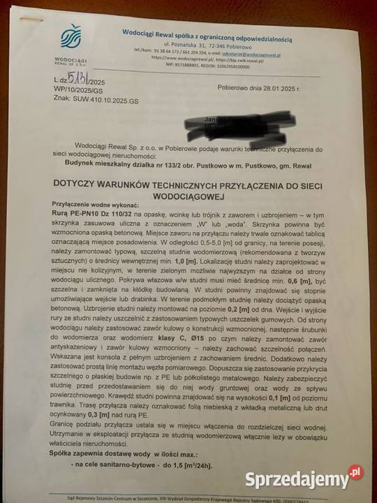 Sprzedam działkę morzem 171zł/m2 Pustkowo sprzedam