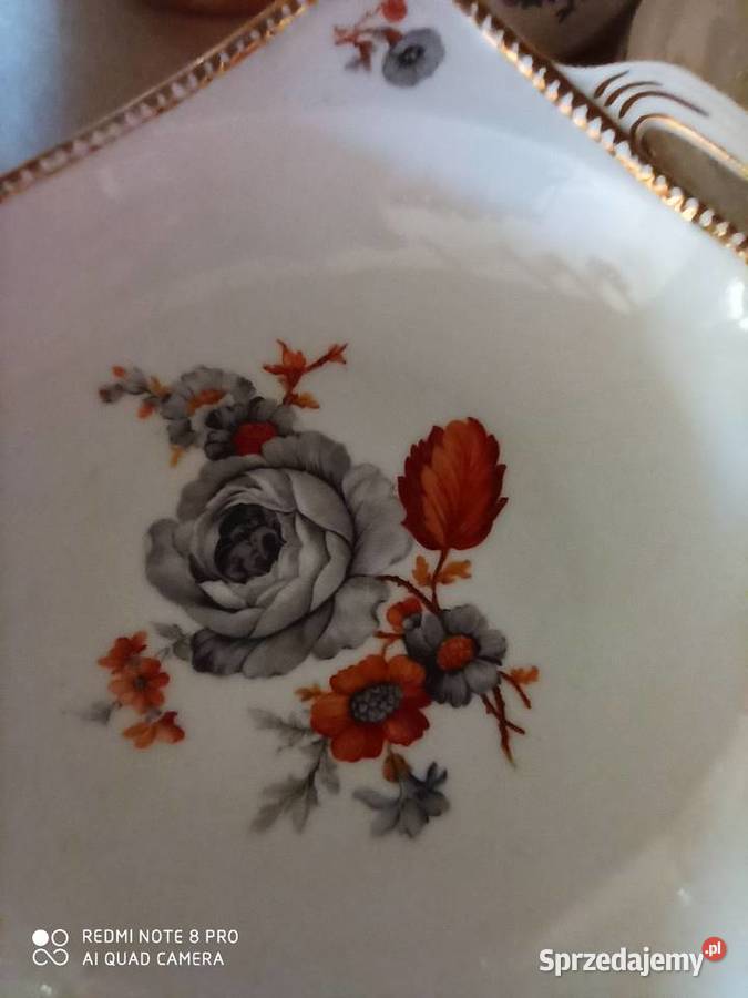 filiżanka z talerzykiem deserowym C T Altwasser Gdańsk